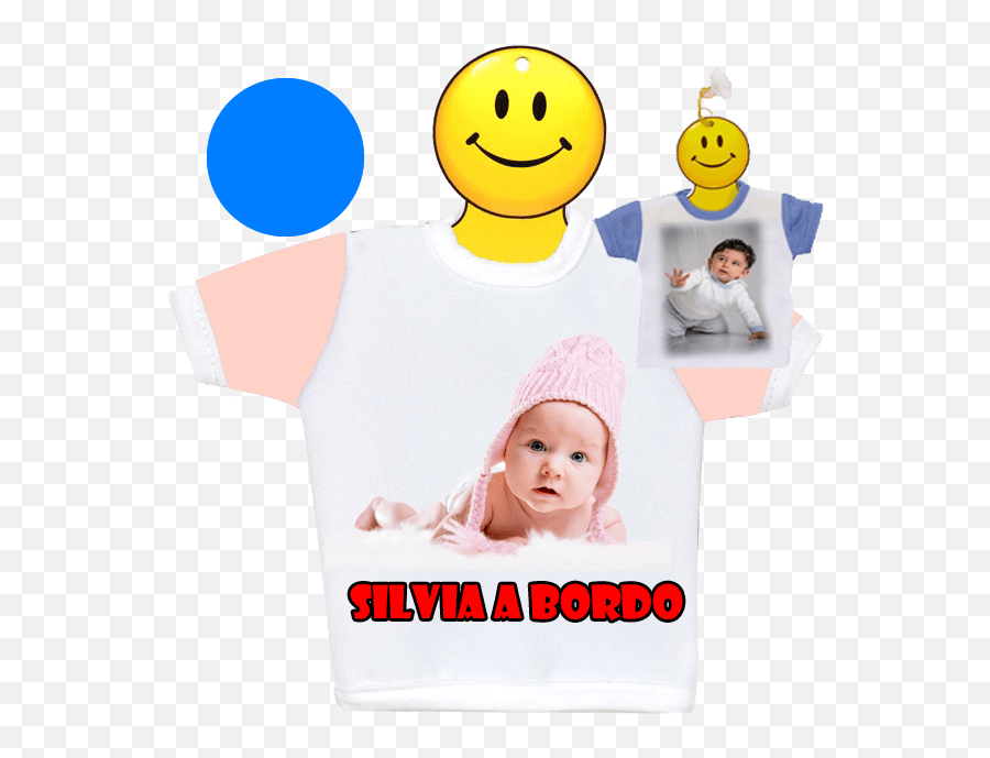 Mini T - Shirt Auto Rosaazz Happy Emoji,Cuscini Emoticon