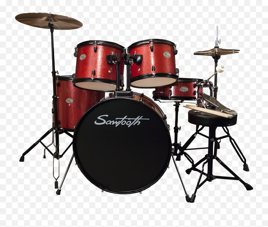 Download Crimson Red Sparkle - Rise By Sawtooth Fullsize Sawtooth Drum Set Emoji,Drum Emoji