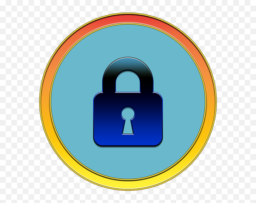 Security Media Icon Lock Icon - Lock Button Png Transparent Emoji,When Girls Lock Up Emotions In A Vailt