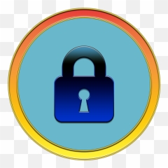 Security Media Icon Lock Icon - Lock Button Png Transparent Emoji,When Girls Lock Up Emotions In A Vailt