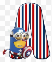 Ade Alfabeto Decorativo - Funny Captain Minion Captain America Emoji,Super Heroes Con Emojis