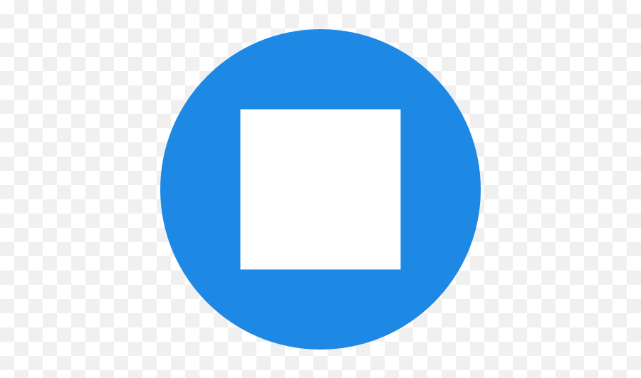 Eo Circle Blue White Square - Stop Button Media Player Emoji,White Square Emoji