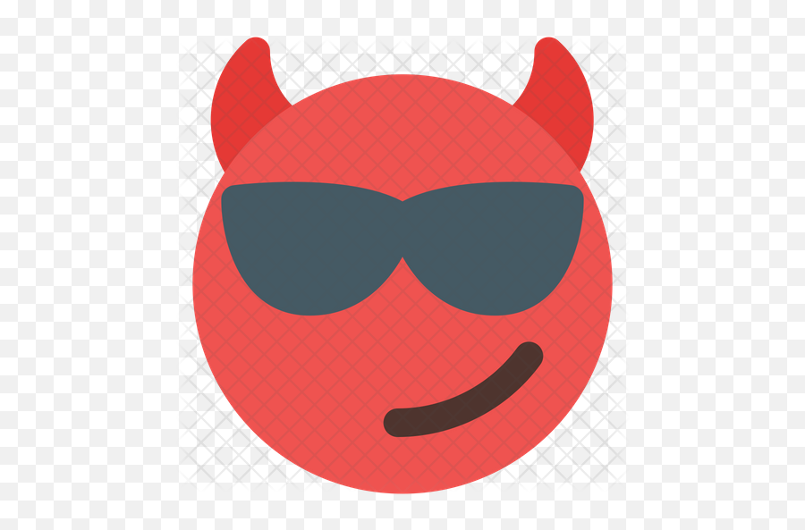 Free Sunglasses Devil Flat Emoji Icon - Available In Svg Happy,Emojis Sunslasses
