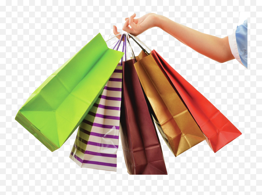 Shopping Bag Png Clipart - Hand Holding Shopping Bags Png Emoji,Shopping Emoji Clipart