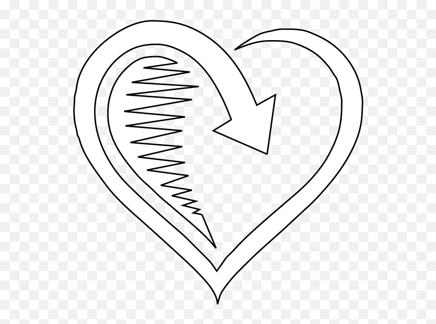 Heart With An Arrow Coloring Pages - Language Emoji,Heart Emojis Coloring Pages