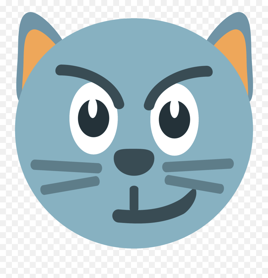 Cat With Wry Smile Emoji Clipart - Dot,Cat Smile Emoji