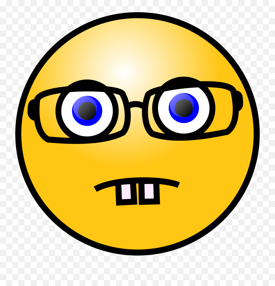 Nerdemoticoneyeglassessmartexpression - Free Image From Smiley Face Clip Art Emoji,Glasses Emoji