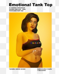 Emotional Tank Top Whimsims - Bank Panin Syariah Vector Emoji,Sims 4 Emotions Mod