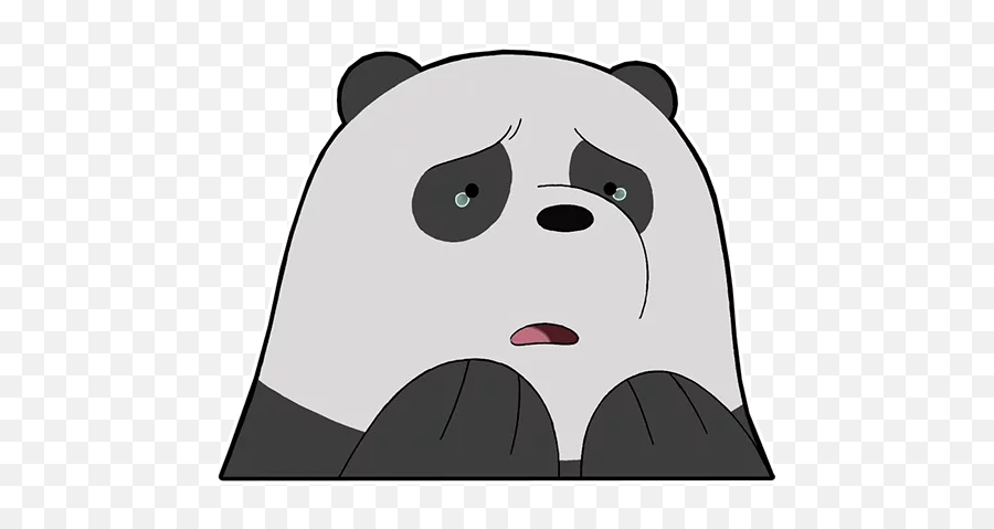 Telegram Sticker - Panda We Bare Bears Sticker Whatsapp Emoji,We Bare Bears Emoji
