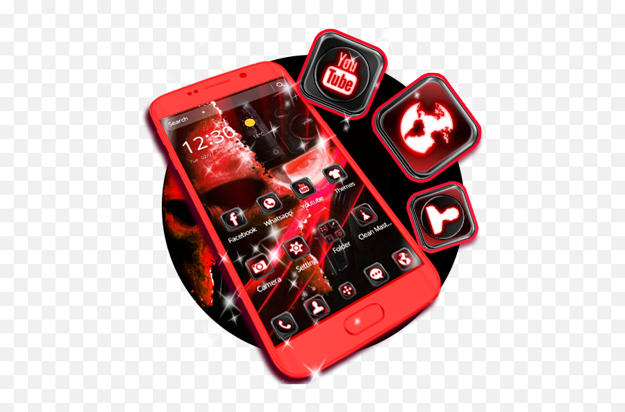 Skull Neon Theme - Google Playu0027d Ttbiqlr Youtube Flat Design Emoji,Emojis For Facebook Samsung S6