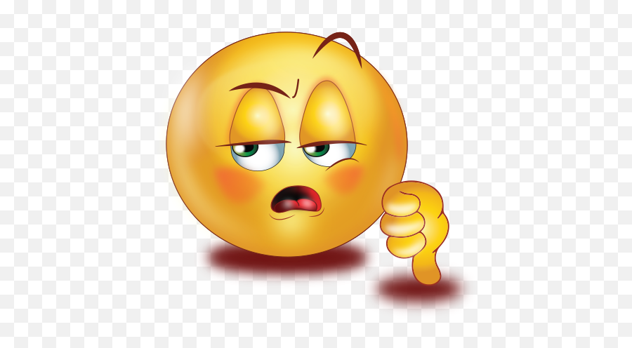 Careless Face Thumb Down Emoji - Emoji Thumbs Down Icon,Pointing Down Emoji