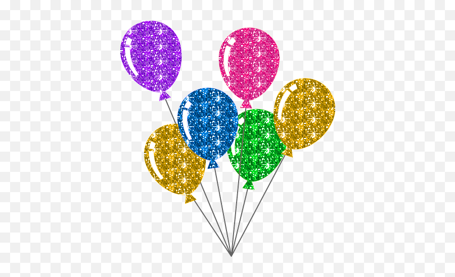 Globos Gif Para Cumpleaños U Otra Celebración - 60 Gif Globos Con Glitter Png Emoji,Fiesta De Cumplea?os De Emojis