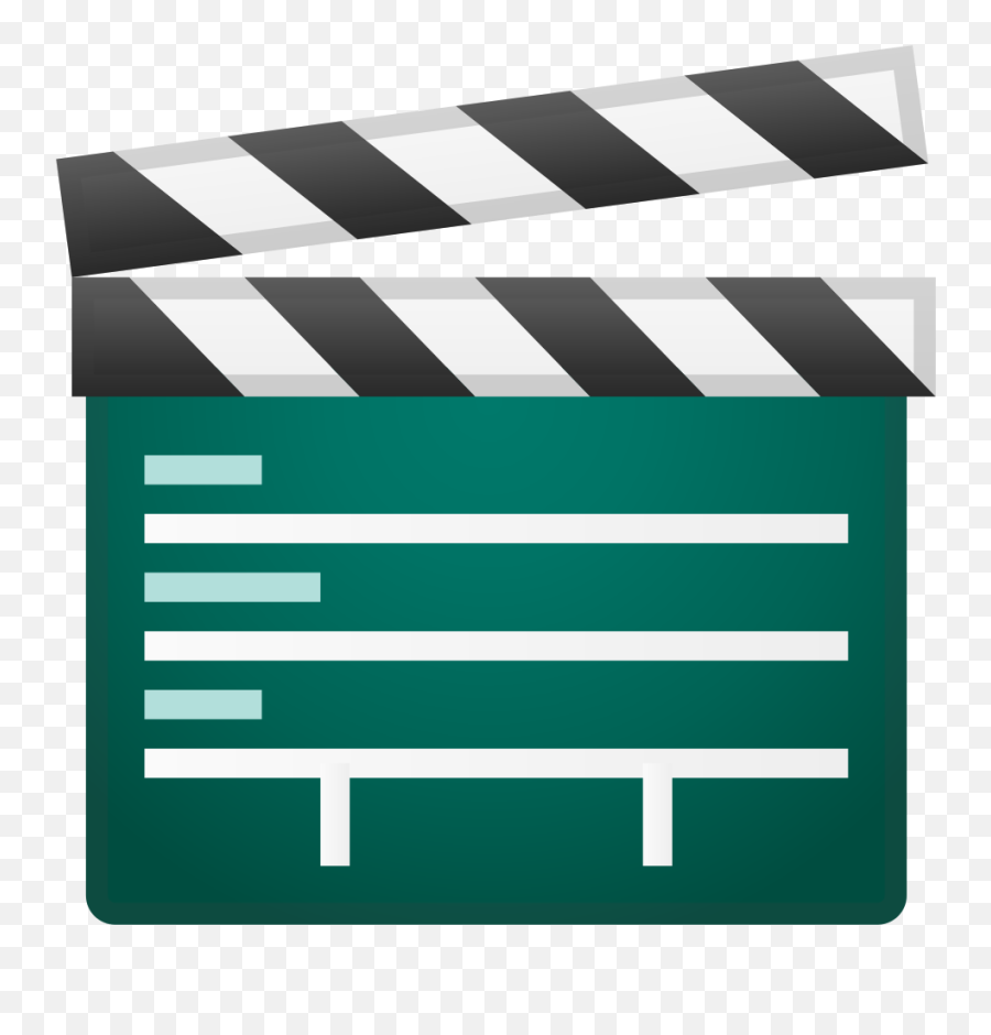 Clapper Board Emoji Clipart - Icon Film Clapperboard Png,Emoji Movie Google Free