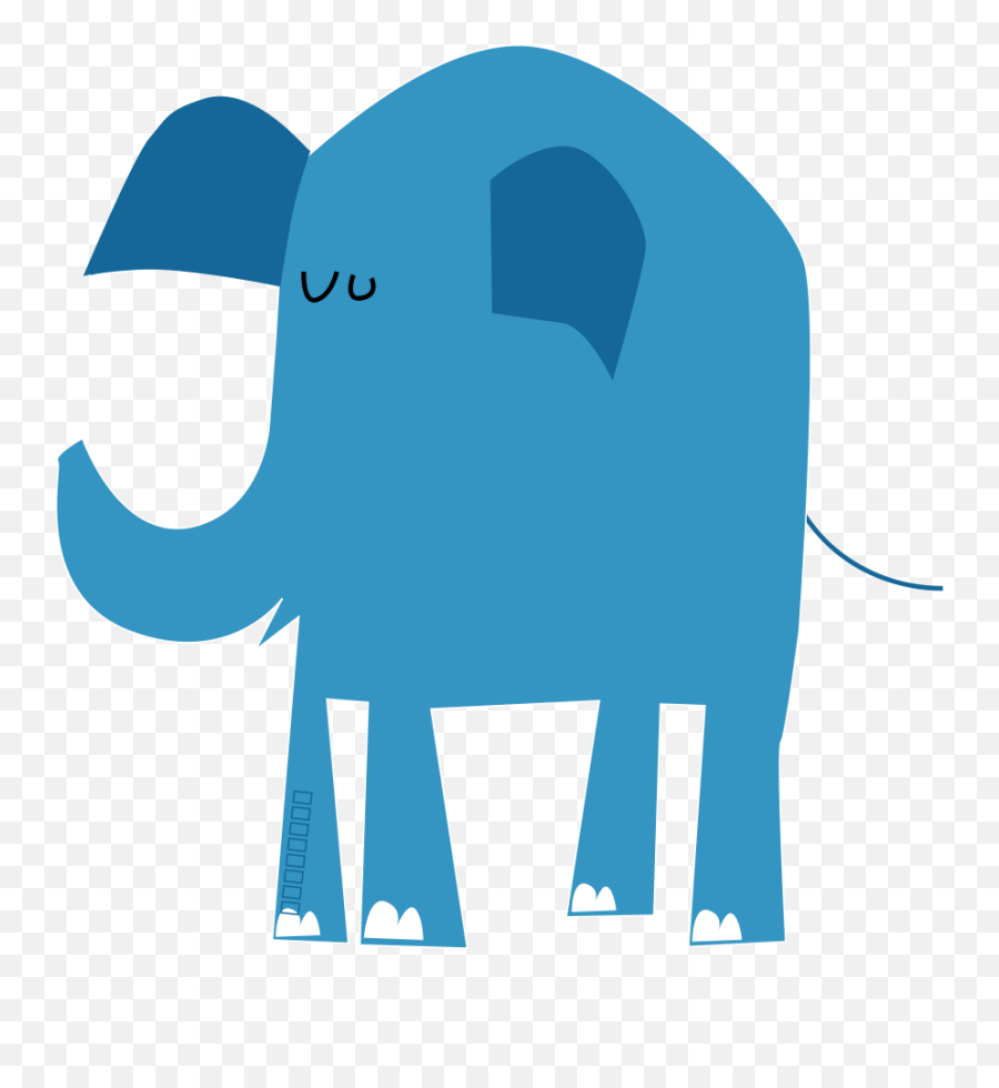 Elephant Blue Happy - Vector Elephant Cartoon Png Emoji,Pbs Elephant Emotions