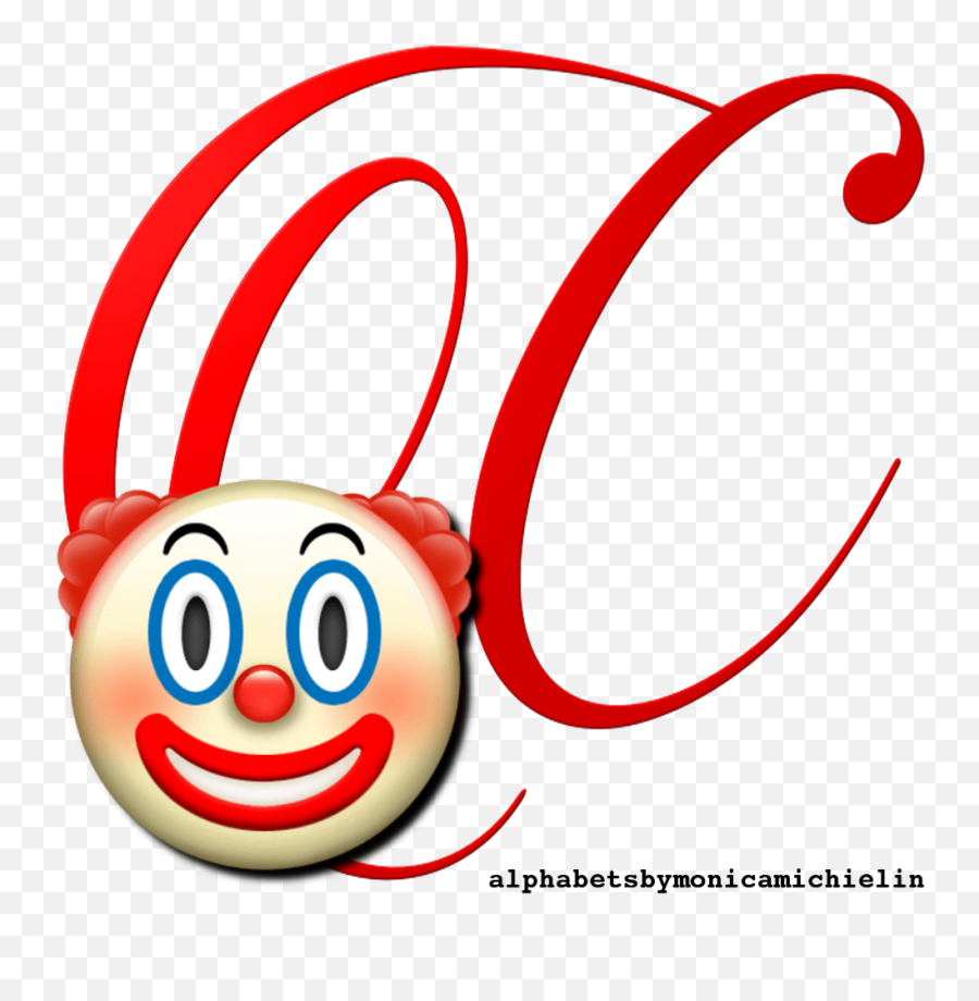 Monica Michielin Alphabets Clown Emoticon Emoji Alphabet Png - Alphabet Red Rose G,Cloun Emojis