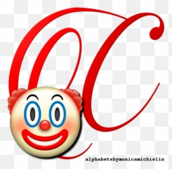 Monica Michielin Alphabets Clown Emoticon Emoji Alphabet Png - Alphabet Red Rose G,Cloun Emojis