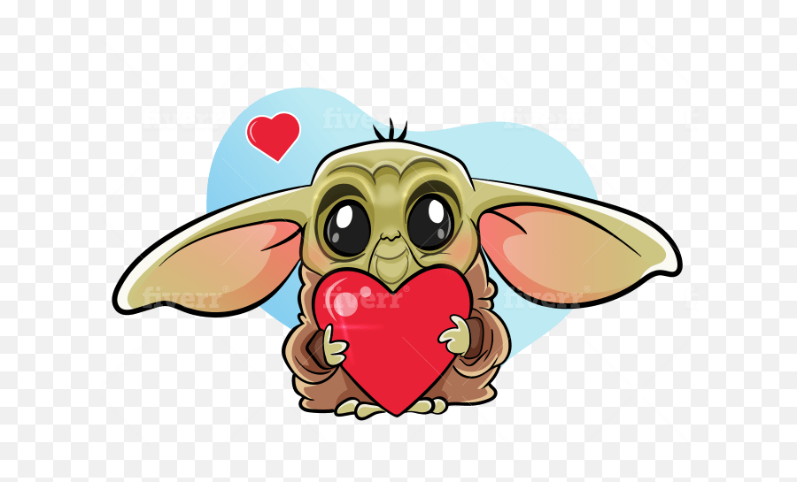 Create A Cute Baby Yoda For You By Gerdoo Fiverr Emoji,Yoda Emoticon Facebook