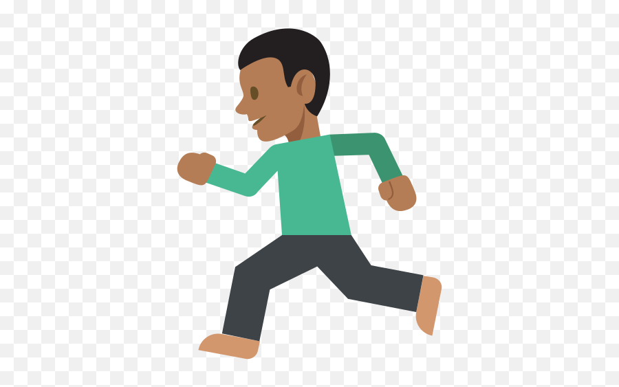 Persona Corriendo Tono De Piel Oscuro Medio Emoji - Dimagi Paheli Ladki Ka Naam Batao,Emojis De Manitos Para Facebook