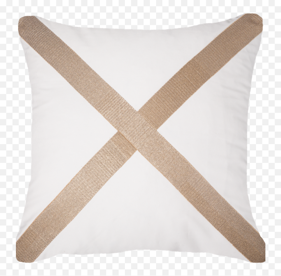 Braid Gold Cross White Lounge Cushion 55 X 55 Cm - Throw Decorative Emoji,Blue Book Emoji With White Cross