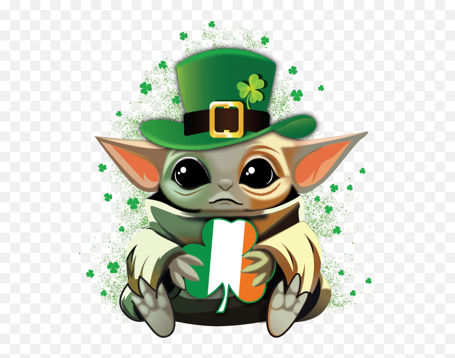 Baby Yoda Irish Flag St Patricks Day - Baby Yoda Irish Emoji,Irish Flag Emoji