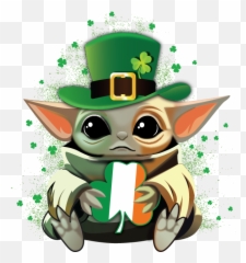Baby Yoda Irish Flag St Patricks Day - Baby Yoda Irish Emoji,Irish Flag Emoji