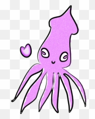 Squid - Cartoon Squid Png Emoji,Squid Face Emoticon