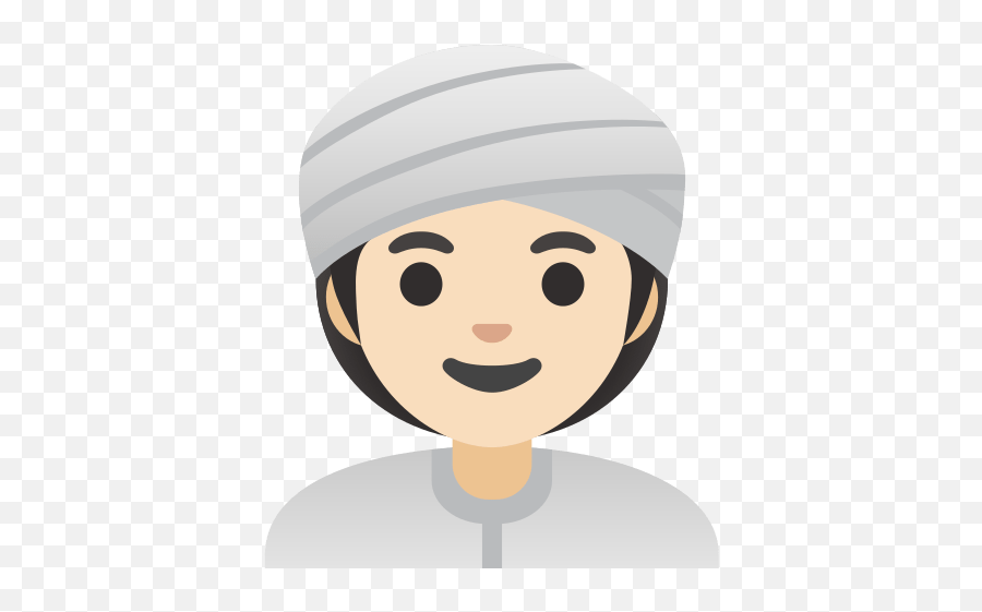 U200d Woman With Turban And Light Skin Tone - Light Skin Women Turban Emoji,Woman Emoticon