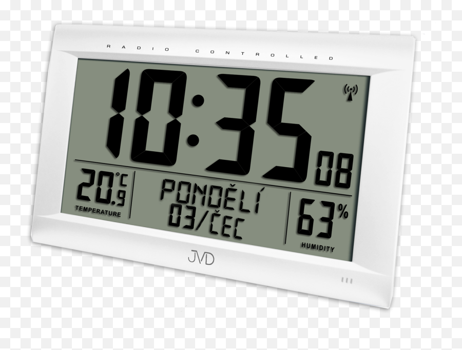 Radio - Controlled Digital Clock With An Alarm Clock Jvd White Digitální Hodiny Na Stnu Emoji,Emoji Digital Alarm Clock Radio