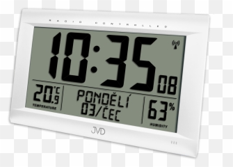 Radio - Controlled Digital Clock With An Alarm Clock Jvd White Digitální Hodiny Na Stnu Emoji,Emoji Digital Alarm Clock Radio