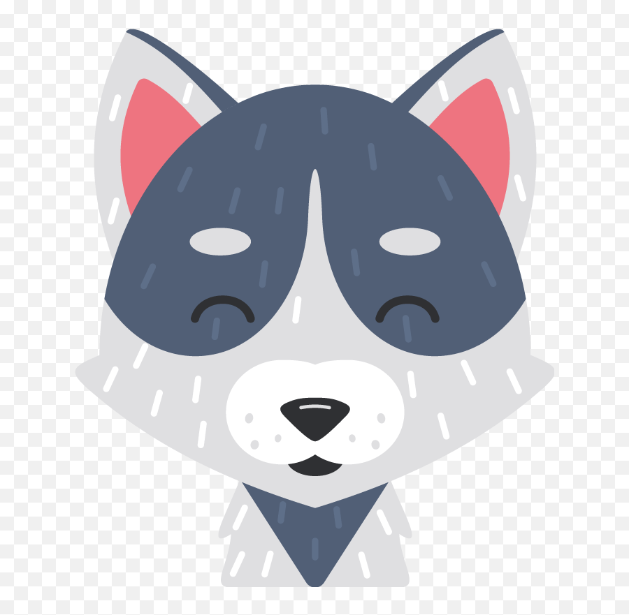 Cute Baby Wolf Wild Animal Decal - Tenstickers Emoji,Animal Prints Emoji
