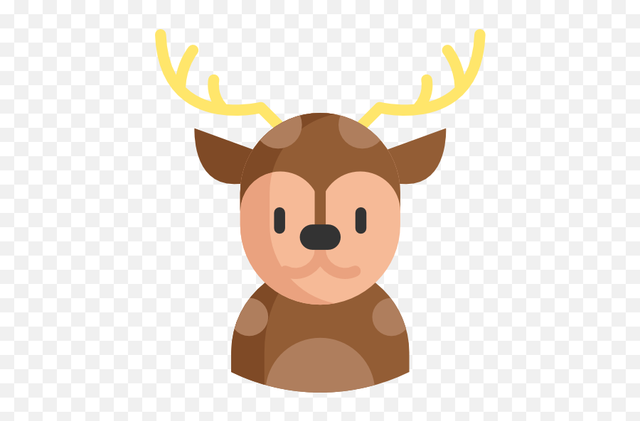 Deer - Free Animals Icons Emoji,Brown Family Emoji