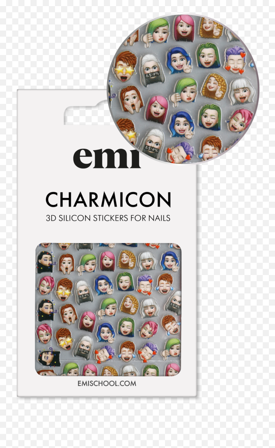 Charmicon 3d Silicone Stickers No 203 Emoji,Nailpolish Emoji