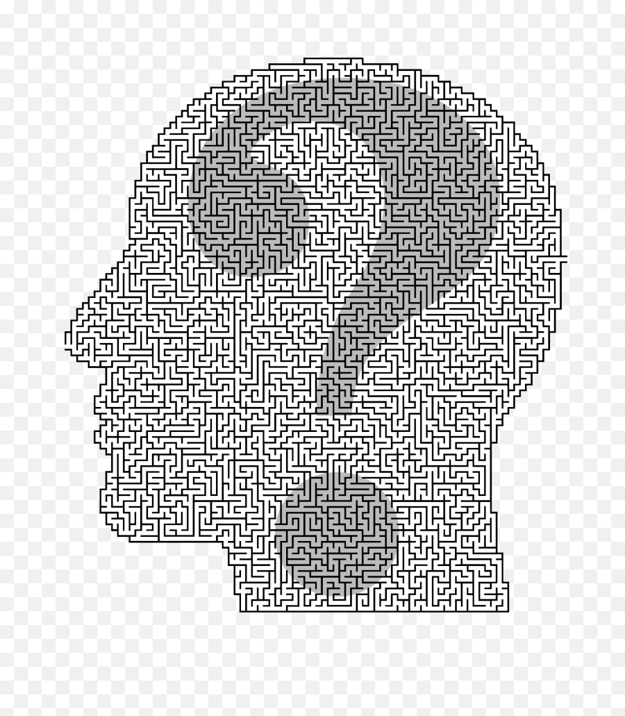 Download Hd This Free Icons Png Design Of Man Head Maze - Question Mark In Head White Emoji,Maze Emoji