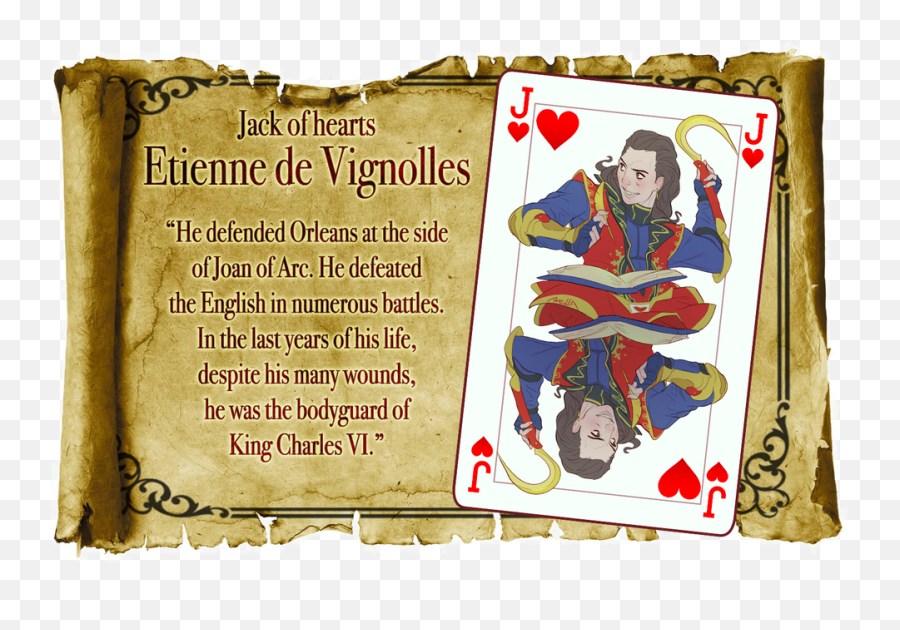 Romantic Heroes - Old Paper Scroll Emoji,Bicycle Emotions Playing Cards