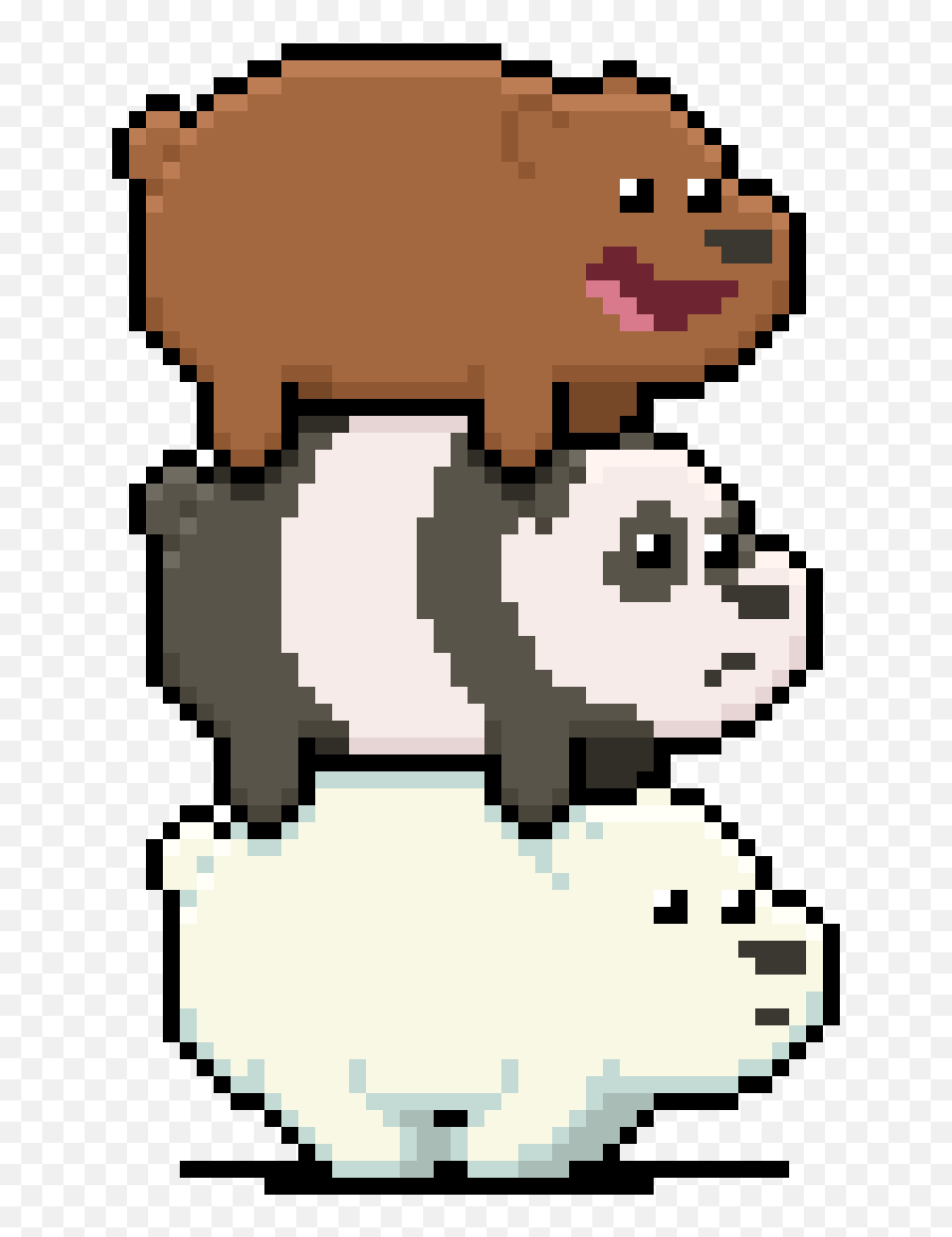 Cartoon Network Bear Sticker For Ios - We Bare Bears Pixel Gif Emoji,Cartoon Network Emoji App