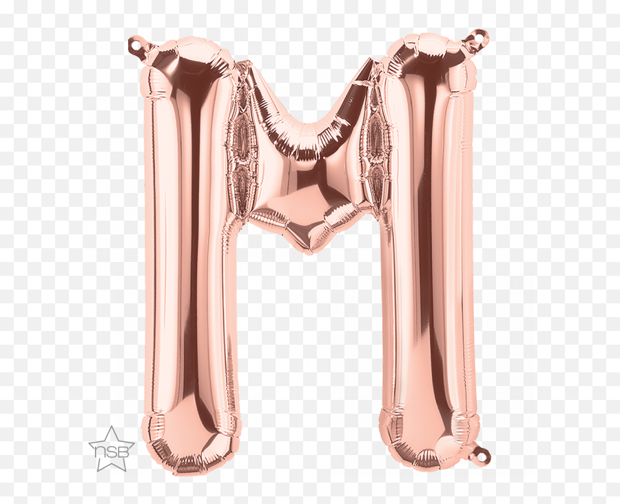 Rose Gold Shape Qualatex Foil Balloon - Rose Gold Balloon Letter M Emoji,Rose Gold Emoji