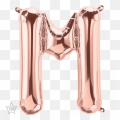 Rose Gold Shape Qualatex Foil Balloon - Rose Gold Balloon Letter M Emoji,Rose Gold Emoji