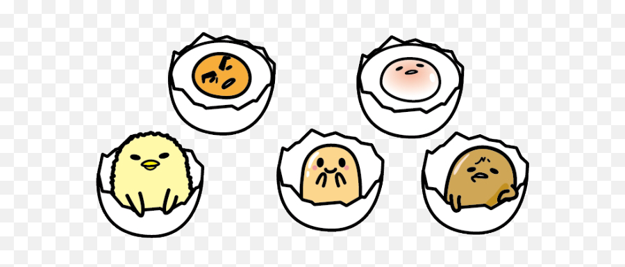 Gudetama Gudetamaegg Egg Sticker - Happy Emoji,Gudetama Emoticon