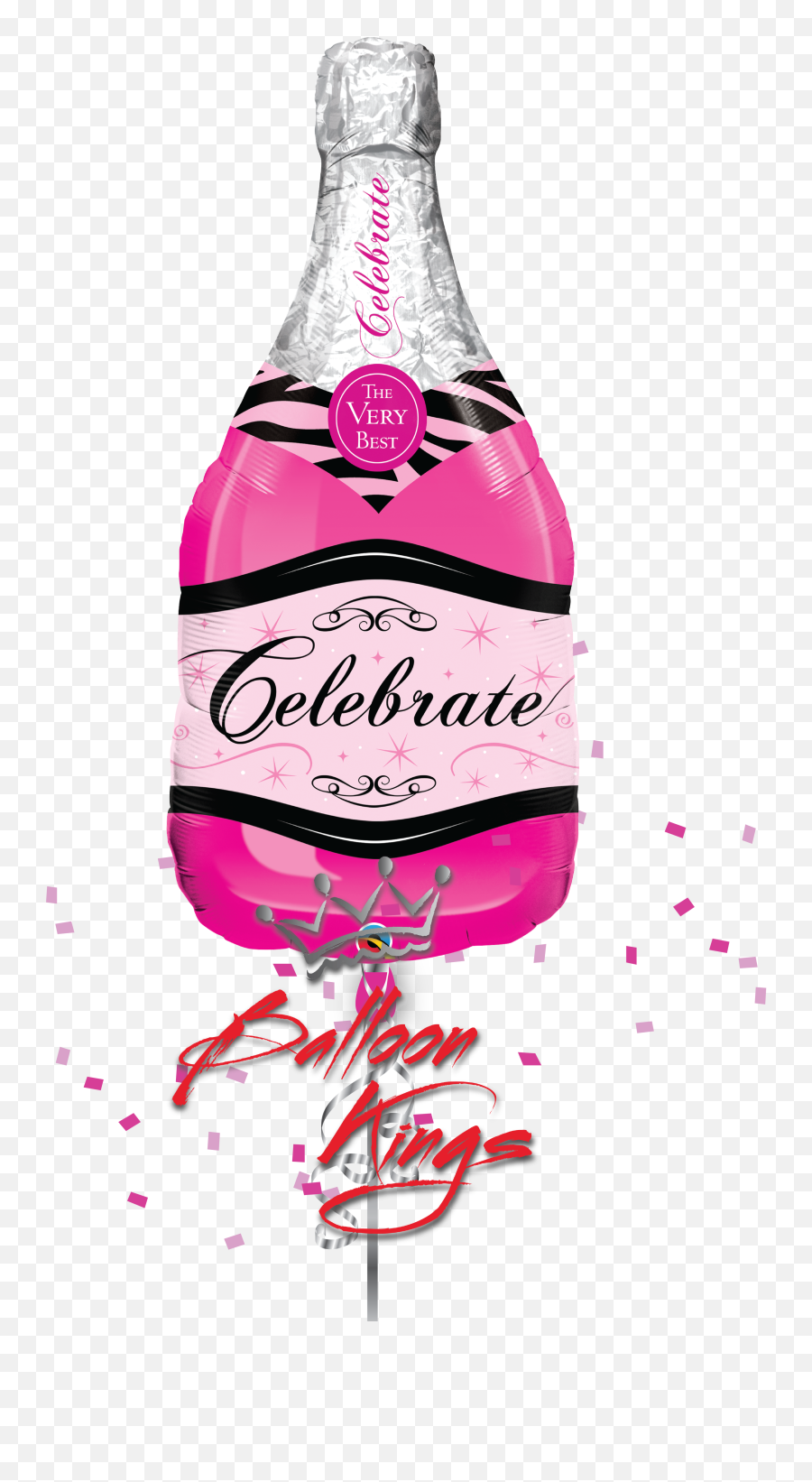 Pink Champagne - Foil Balloon Celebrate Emoji,Champagne Cheers Emoji