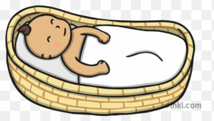 Baby Moses - Cartoon Baby In Moses Basket Emoji,Moses Emoji