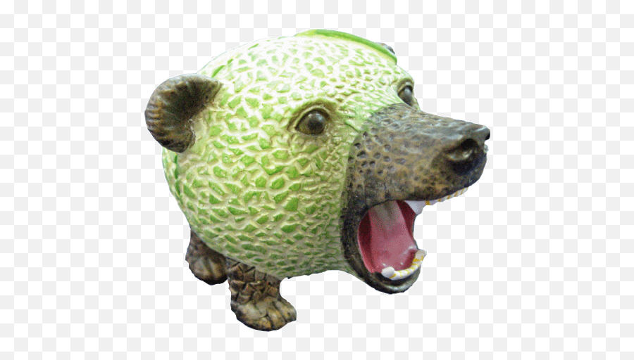 Cute Scary Japanese Melon - Bear Japan Style Japanese Melon Bear Emoji,Cute Christmas Emoticons Bear