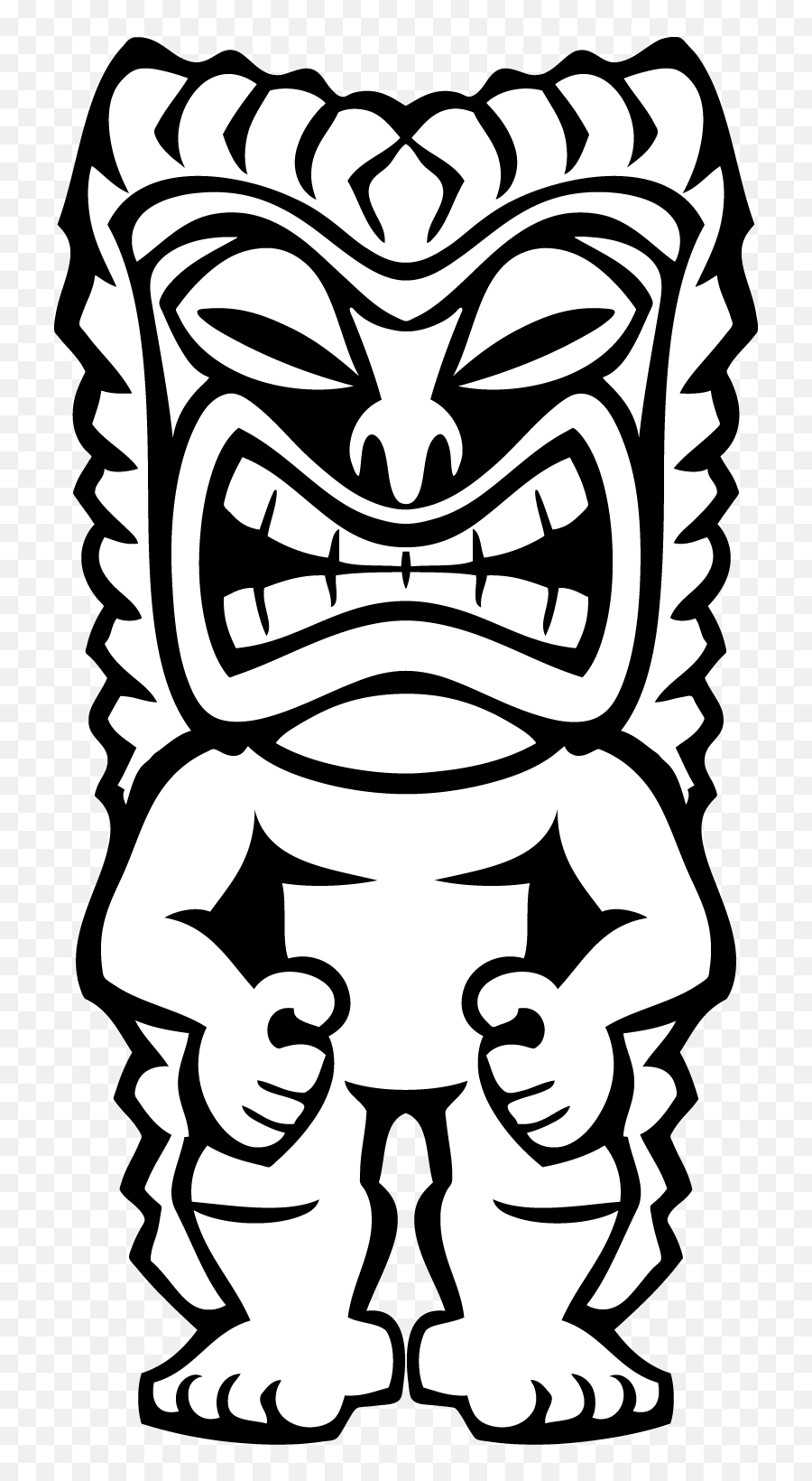 Torch Clipart Person Hawaiian Torch - Tiki Gods Drawings Emoji,Emojis Black And White Hawaiin