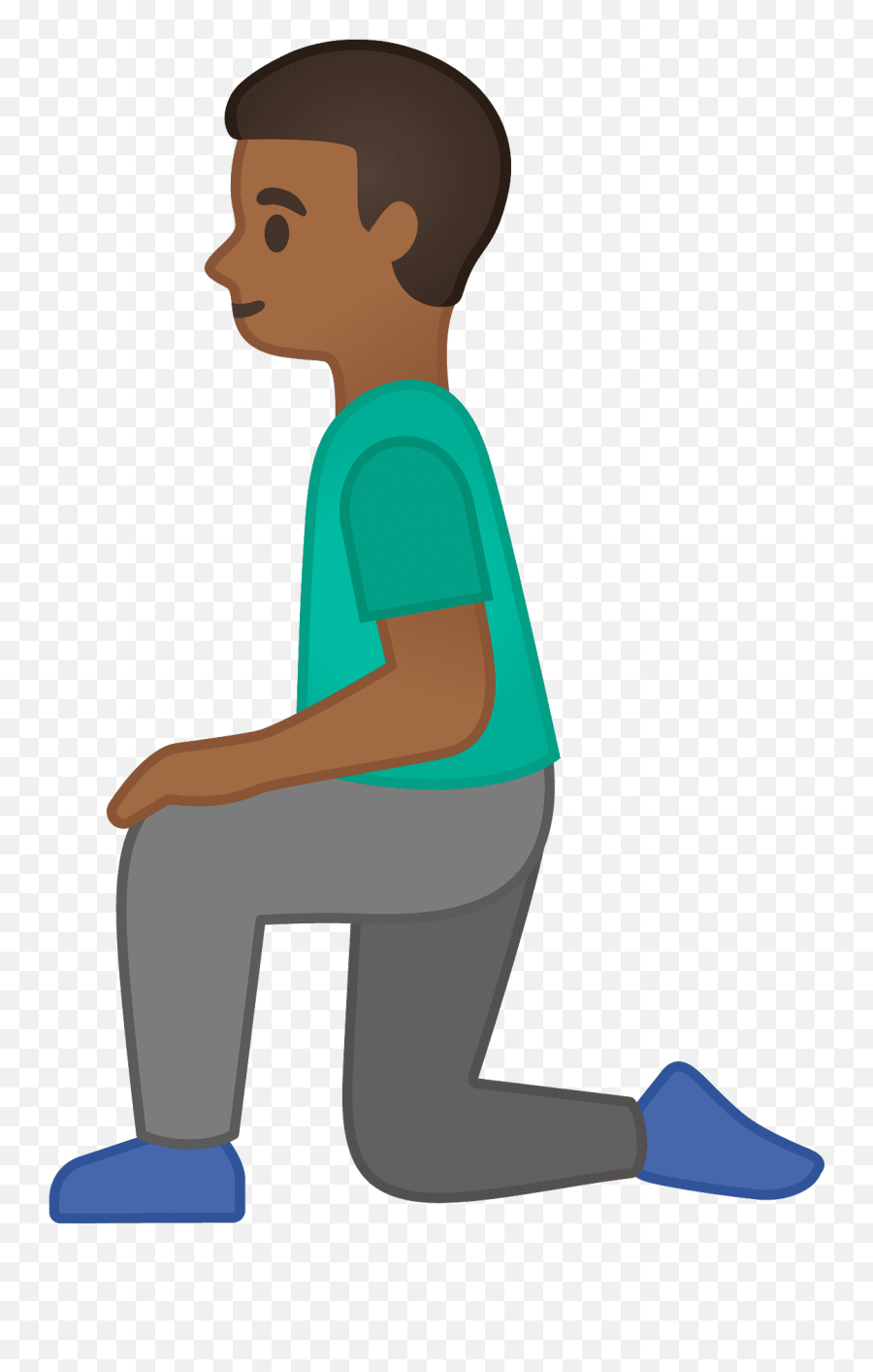 Man Kneeling Emoji Clipart Free Download Transparent Png - Boy Kneeling Clipart,Emoji Skin Tone Android
