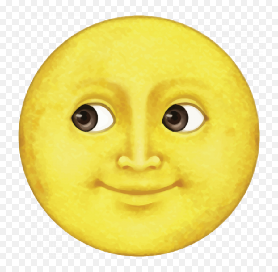Yellow Moon Emoji - Man The Moon Face,Moon Emoji