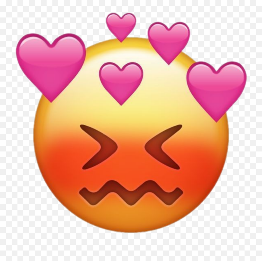 Shy Emoji Iphone Heart Yellow Red Sticker By Maria - Transparent Emojis,Heart Holding Emoji