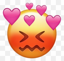 Shy Emoji Iphone Heart Yellow Red Sticker By Maria - Transparent Emojis,Heart Holding Emoji