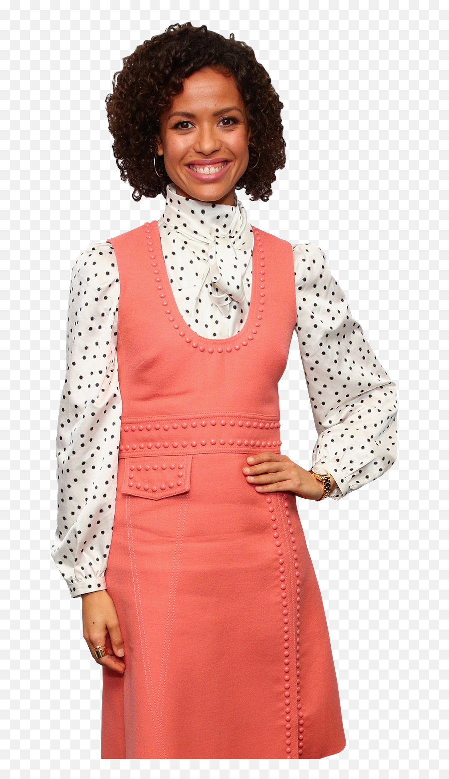 Gugu Mbatha - Sleeveless Emoji,Surreal Red Dress Emotions