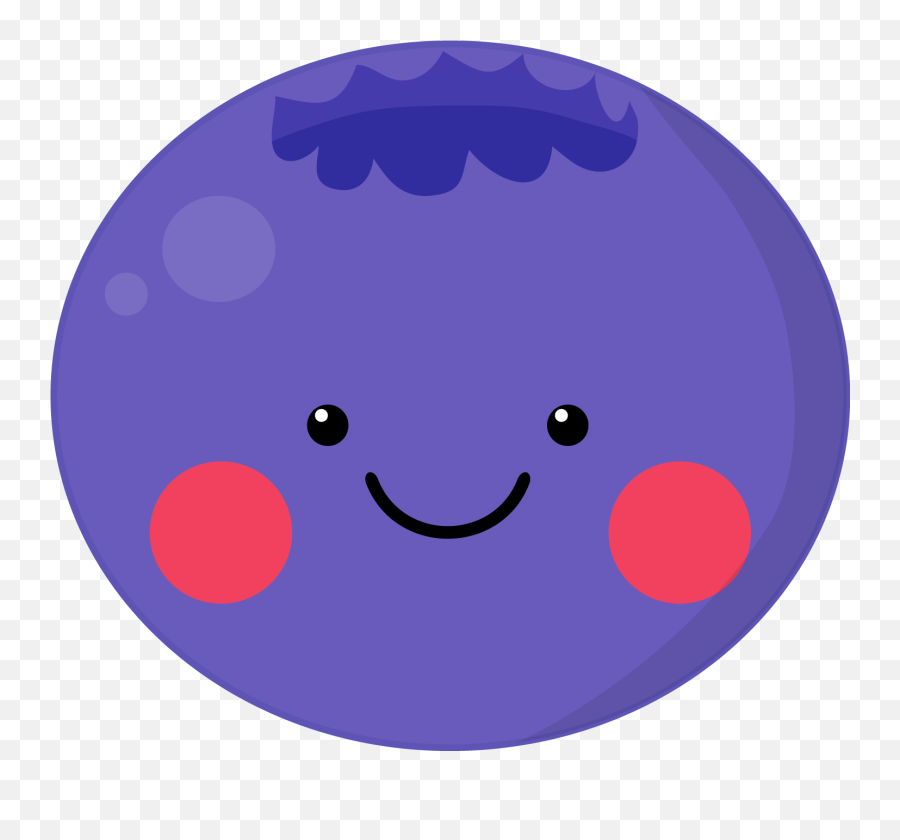 Cute Blueberry - Smiley Clipart Full Size Clipart Transparent Cute Blueberry Clipart Emoji,Cute Emoticon