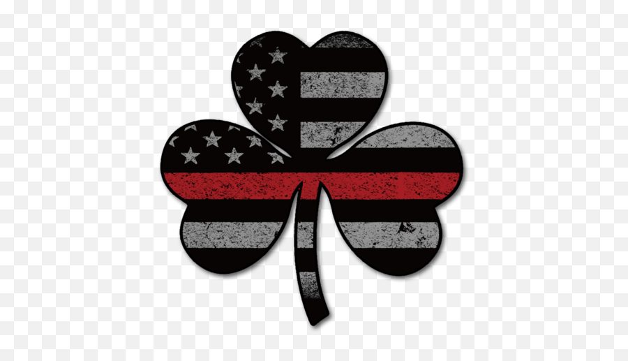 More Thin Line Heart Flag Decal - Thin Blue Line Shamrock Emoji,Thin Line Emoticon