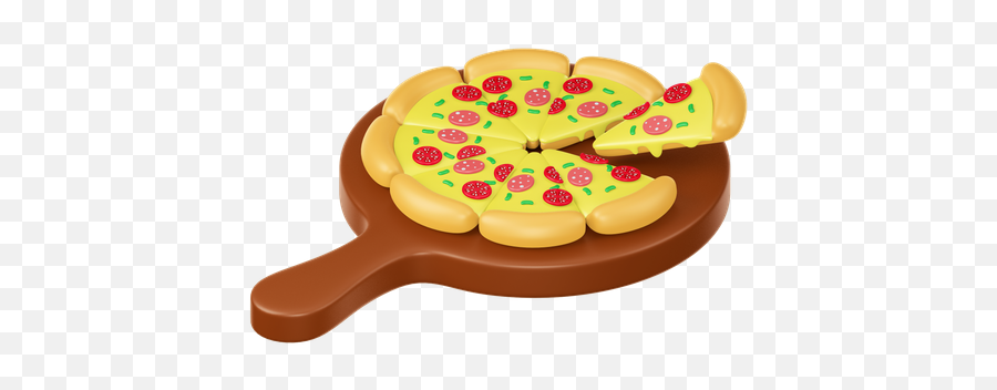 Premium Pizza 3d Illustration Download In Png Obj Or Blend Emoji,Food Emojis Apple Pizza